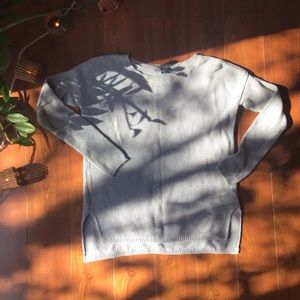 Vince cotton nubby knit crewneck sweater